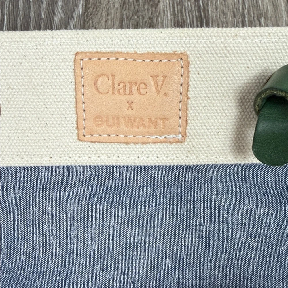 Clare V x Oui Want Limited Editon Leather Trimmed Ribbon Tote - Picture 7 of 14